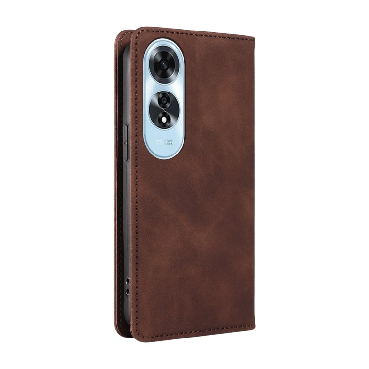 For OPPO A60 4G Global BETOPNICE Suction RFID Anti-theft Leather Phone Case(Brown)
