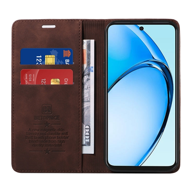 For OPPO A60 4G Global BETOPNICE Suction RFID Anti-theft Leather Phone Case(Brown)