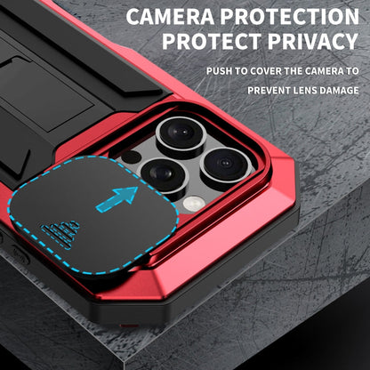 Pour iPhone 16 Pro Max R-JUST Étui de téléphone coulissant IP54 étanche à l'eau (rouge)