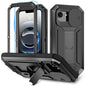 For iPhone 17e / 16e R-JUST Sliding Camera IP54 Life Waterproof Holder Phone Case(Black)