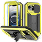 For iPhone 17e / 16e R-JUST Sliding Camera IP54 Life Waterproof Holder Phone Case(Yellow)