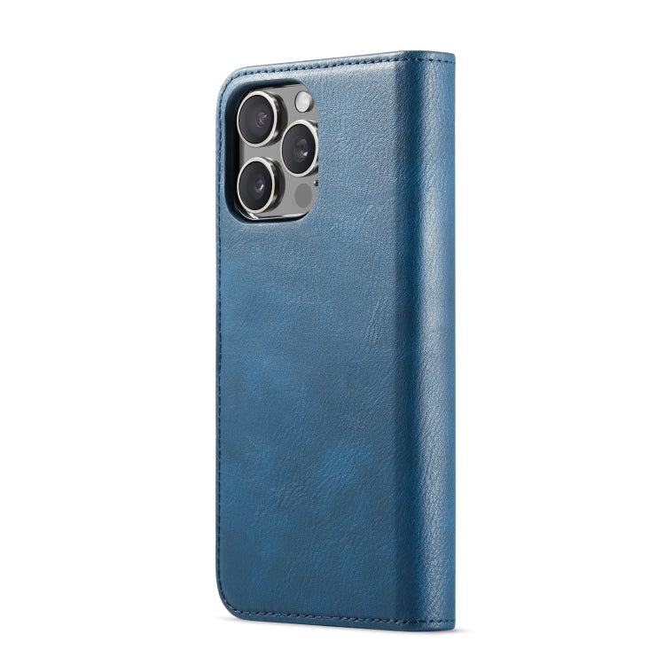 For iPhone 16 Pro Max DG.MING Crazy Horse Texture Detachable Magnetic Leather Phone Case(Blue)