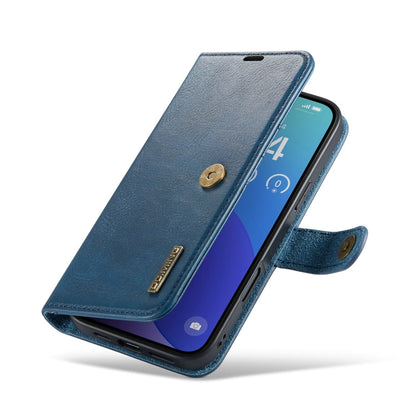 For iPhone 16 Pro Max DG.MING Crazy Horse Texture Detachable Magnetic Leather Phone Case(Blue)
