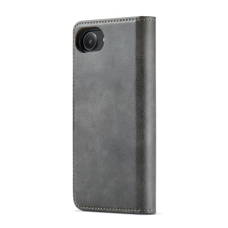 Pour iPhone 17e / 16e DG.MING Crazy Horse Texture Étui de téléphone en cuir magnétique détachable (gris)