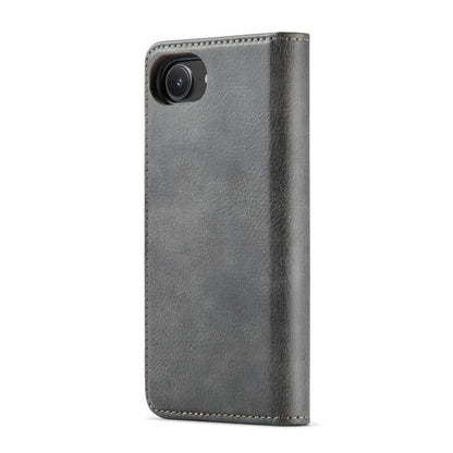 Pour iPhone 17e / 16e DG.MING Crazy Horse Texture Étui de téléphone en cuir magnétique détachable (gris)
