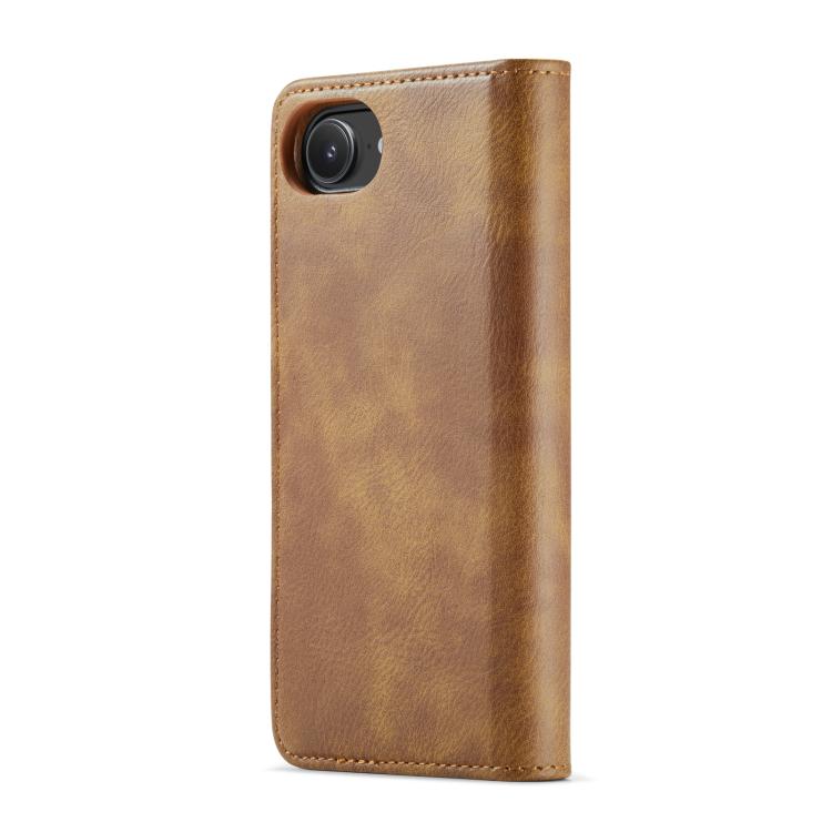 For iPhone 17e / 16e DG.MING Crazy Horse Texture Detachable Magnetic Leather Phone Case(Brown)