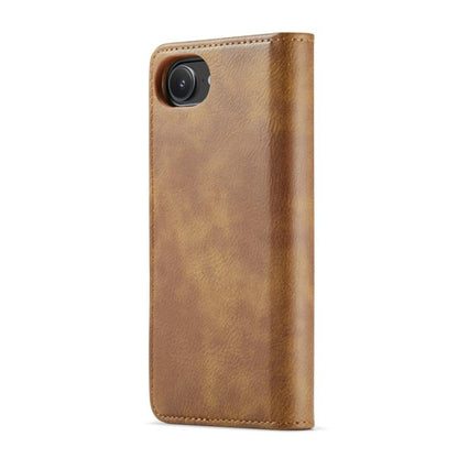 For iPhone 17e / 16e DG.MING Crazy Horse Texture Detachable Magnetic Leather Phone Case(Brown)
