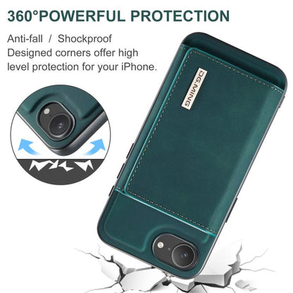 For iPhone 17e / 16e DG.MING M1 Series 3-Fold Multi Card Wallet Leather Phone Case(Green)