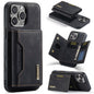 For iPhone 16 Pro DG.MING M2 Series 3-Fold Card Bag Wallet Leather Phone Case(Black)