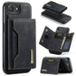 For iPhone 17e / 16e DG.MING M2 Series 3-Fold Card Bag Wallet Leather Phone Case(Black)