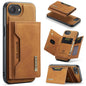 For iPhone 17e / 16e DG.MING M2 Series 3-Fold Card Bag Wallet Leather Phone Case(Brown)