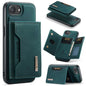 For iPhone 17e / 16e DG.MING M2 Series 3-Fold Card Bag Wallet Leather Phone Case(Green)