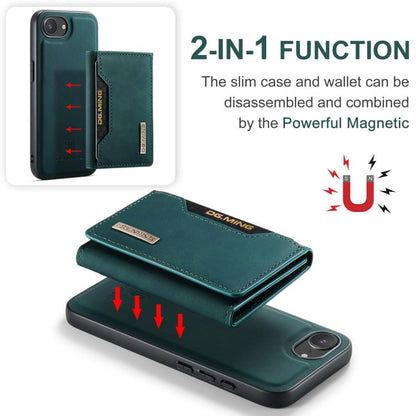 For iPhone 17e / 16e DG.MING M2 Series 3-Fold Card Bag Wallet Leather Phone Case(Green)
