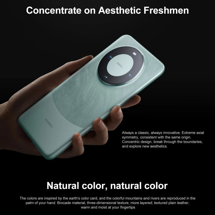 HUAWEI Mate 60, 12 Go+512 Go, Identification d'empreintes digitales sur écran, 6,69 pouces HarmonyOS 4.0 Kirin 9000S Octa Core jusqu'à 2,62 GHz, NFC, OTG, Ne prend pas en charge Google Play (Cyan)