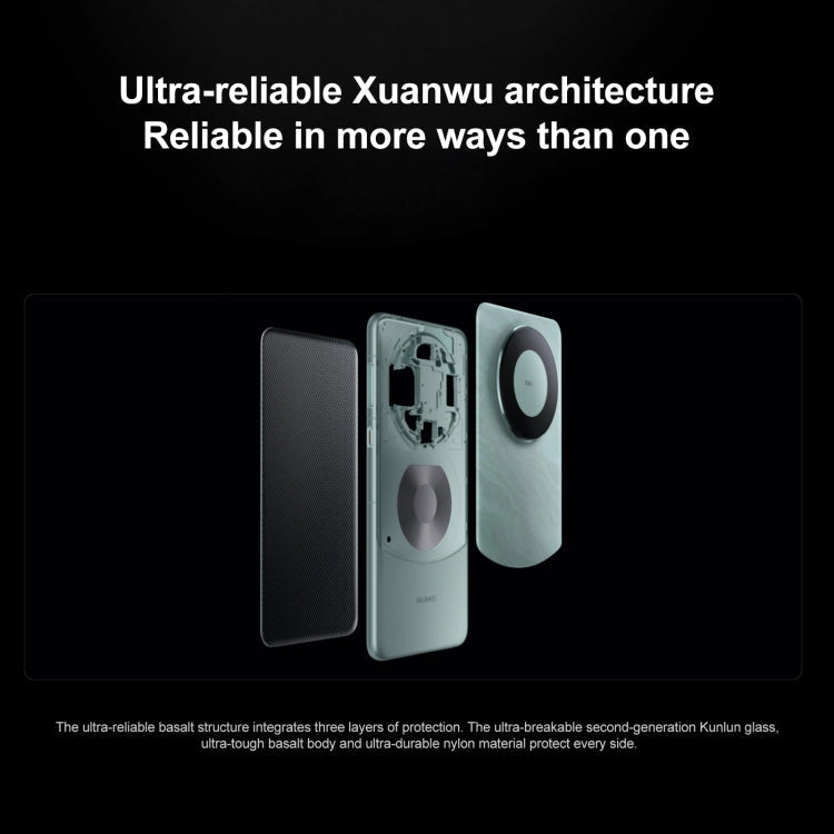 HUAWEI Mate 60, 12 Go+512 Go, Identification d'empreintes digitales sur écran, 6,69 pouces HarmonyOS 4.0 Kirin 9000S Octa Core jusqu'à 2,62 GHz, NFC, OTG, Ne prend pas en charge Google Play (Cyan)