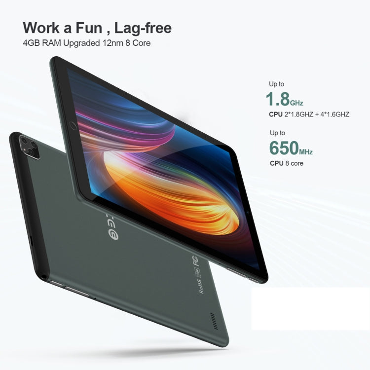 BDF P8 3G Téléphone Tablette PC 8.0 pouces, 4GB+64GB, Android 10.0 MTK8321 Octa Core, Prise en charge double SIM, Prise UE (Vert)