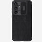 For Samsung Galaxy A35 NILLKIN QIN Series Pro Sliding Camera Cover Design Leather Phone Case(Black)