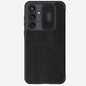 For Samsung Galaxy A55 NILLKIN QIN Series Pro Sliding Camera Cover Design Leather Phone Case(Black)