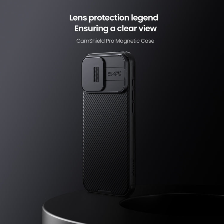 Pour iPhone 16 Pro Max NILLKIN CamShield Pro Coque de téléphone magnétique Magsafe (Bleu)