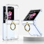 For Samsung Galaxy Z Flip6 / Flip7 FE Gkk Airbag Hinge Silicone Phone Case with Ring Holder(Transparent)