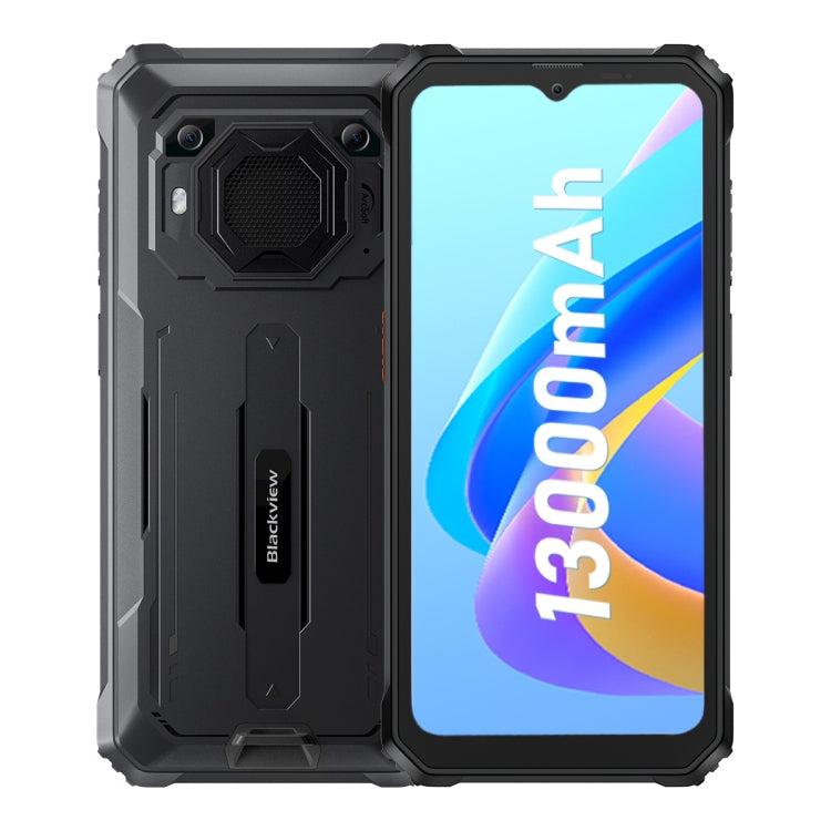 [Entrepôt HK] Blackview BV6200 Pro, 6GB+128GB, IP68/IP69K/MIL-STD-810H, 6,56 pouces Android 14 MediaTek Helio P35 Octa Core, Réseau: 4G, OTG, NFC(Noir)