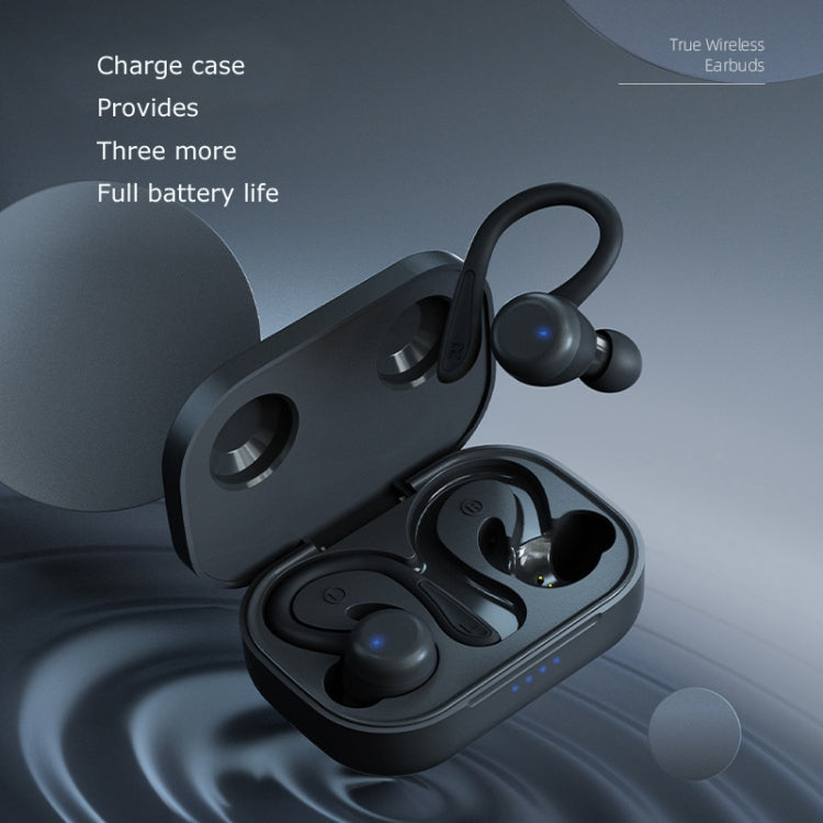 T&G T40 TWS IPX6 Waterproof Hanging Ear Wireless Bluetooth Earphones with Charging Box(White)