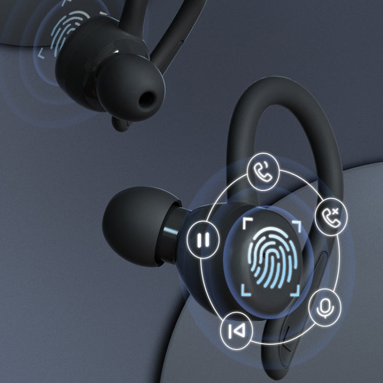 T&G T40 TWS IPX6 Waterproof Hanging Ear Wireless Bluetooth Earphones with Charging Box(White)