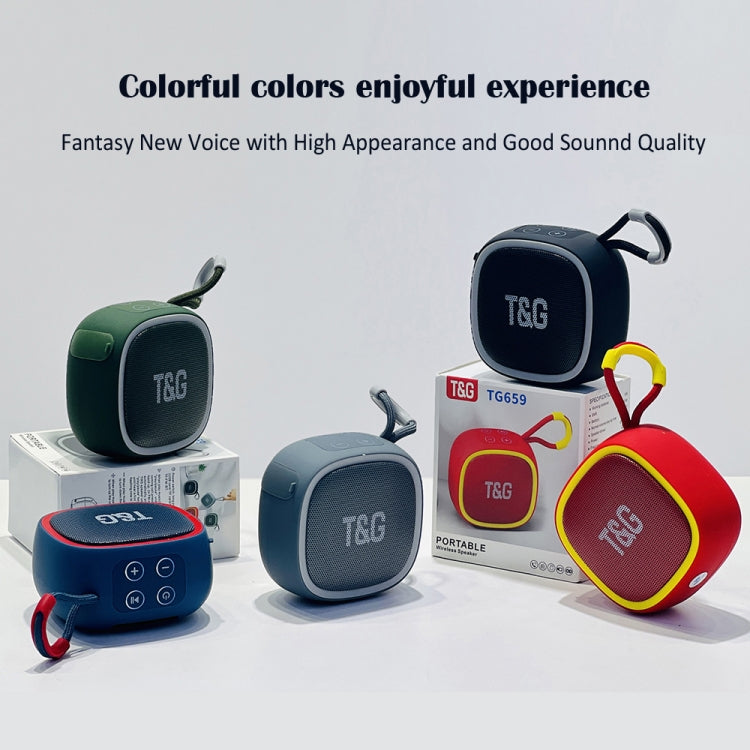 T&G TG659 Mini haut-parleur Bluetooth portable TWS d'extérieur (gris)