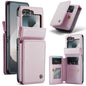 For Samsung Galaxy Z Flip6 / Flip7 FE CaseMe C22 PC+TPU Business Style RFID Anti-theft Leather Phone Case(Pink)