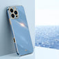 For iPhone 16 Pro XINLI Straight Edge 6D Electroplate TPU Phone Case(Celestial Blue)