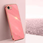 For iPhone 16e / 17e XINLI Straight Edge 6D Electroplate TPU Phone Case(Hawthorn Red)