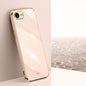 For iPhone 16e / 17e XINLI Straight Edge 6D Electroplate TPU Phone Case(Pink)