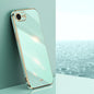 Pour coque de téléphone en TPU électrolytique 6D à bords droits XINLI pour iPhone 16e / 17e (vert menthe)