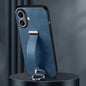 Pour iPhone 16 SULADA Tide Cool Series PC + Étui de téléphone à texture en cuir (sensation peau) (Bleu)