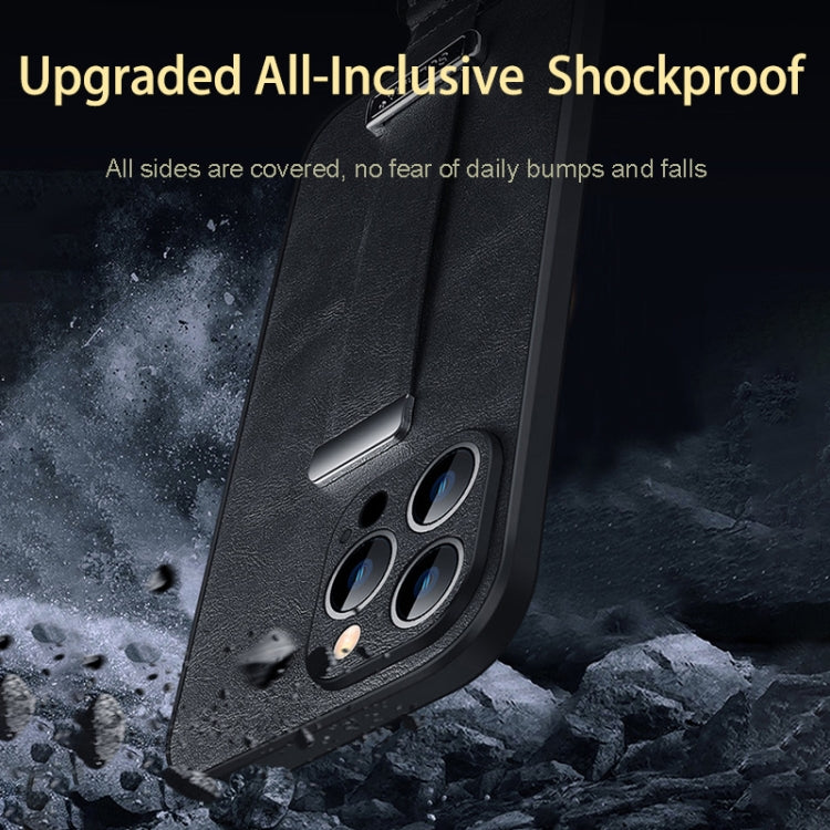 For iPhone 16 Pro Max SULADA Tide Cool Series PC + Leather Texture Skin Feel Phone Case(Green)