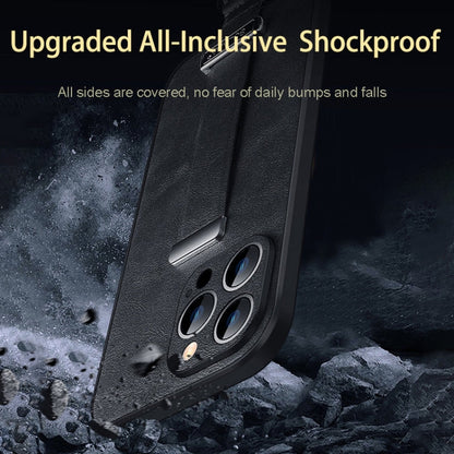 For iPhone 16 Pro Max SULADA Tide Cool Series PC + Leather Texture Skin Feel Phone Case(Green)