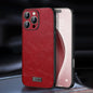 For iPhone 16 Pro Max SULADA Shockproof TPU Hybrid Handmade Leather Phone Case(Red)