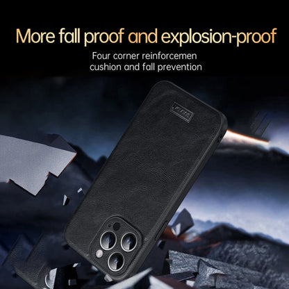 For iPhone 16 Pro SULADA Shockproof TPU Hybrid Handmade Leather Phone Case(Brown)