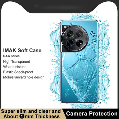 For OnePlus 12 5G IMAK UX-5 Series Transparent Shockproof TPU Protective Case