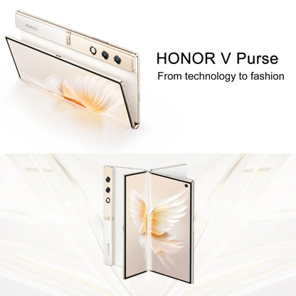 Honor V Purse 5G, 16GB+512GB, Side Fingerprint, 7.71 inch + 6.45 inch MagicOS 7.2 Qualcomm Snapdragon 778G Octa Core, Network: 5G, OTG, NFC, Not Support Google Play(Gold)