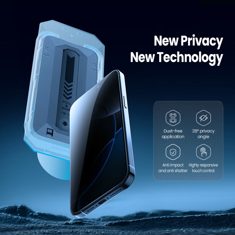 For iPhone 16 Pro NILLKIN Guardian Full Coverage Privacy Tempered Glass Film