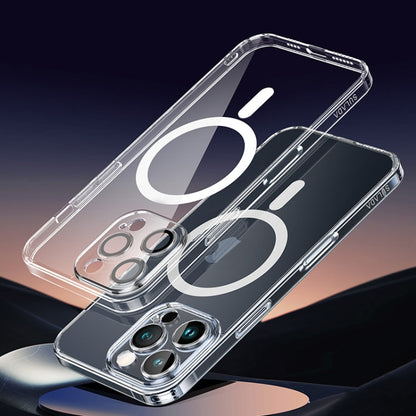 Pour iPhone 16 Pro SULADA Jingpin Series Coque de téléphone TPU électroplaquée avec objectif tout compris MagSafe (transparent)