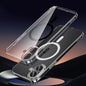 Pour iPhone 16 SULADA Jingpin Series Coque de téléphone TPU électroplaquée avec MagSafe et protection d'objectif tout compris (Noir Transparent)