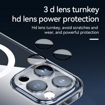 Pour iPhone 16 SULADA Jingpin Series MagSafe Coque de téléphone en TPU électrolytique tout compris avec lentille (bleu transparent)