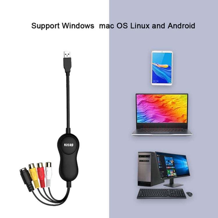 EZCAP 159 USB 2.0 Video Grabber Capture Card Window Mac VLC Media Player