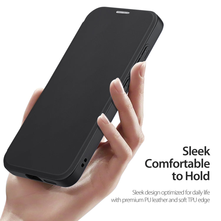 Pour Samsung Galaxy S25 5G DUX DUCIS Étui en cuir PC + TPU Magsafe série Skin X Pro (noir)