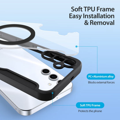 Pour Samsung Galaxy S25 5G DUX DUCIS Étui en cuir PC + TPU Magsafe série Skin X Pro (noir)