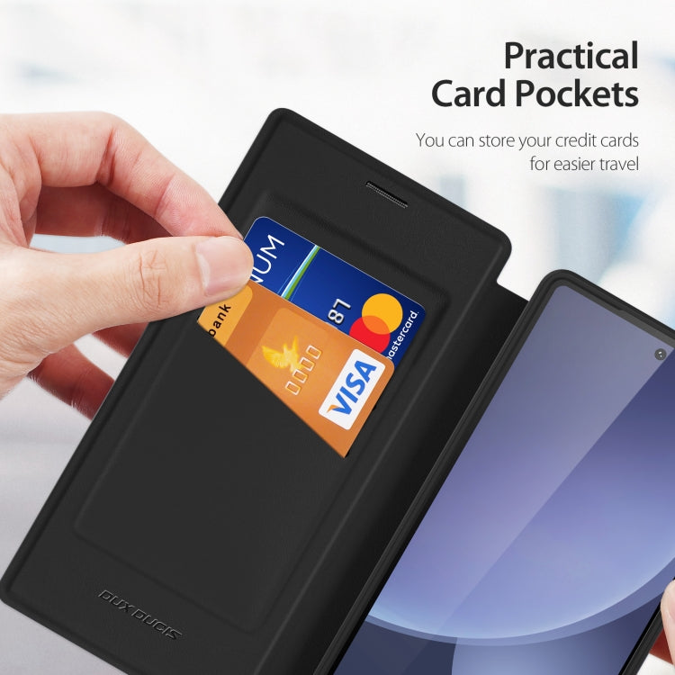 For Samsung Galaxy S25 Ultra 5G DUX DUCIS Skin X Pro Series Magsafe PC + TPU Phone Leather Case(Black)