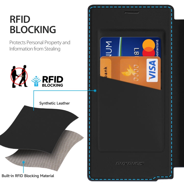 For Samsung Galaxy S25 Ultra 5G DUX DUCIS Skin X Pro Series Magsafe PC + TPU Phone Leather Case(Black)
