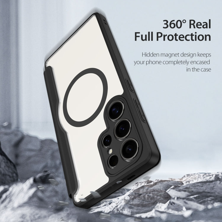 For Samsung Galaxy S25 Ultra 5G DUX DUCIS Skin X Pro Series Magsafe PC + TPU Phone Leather Case(Black)